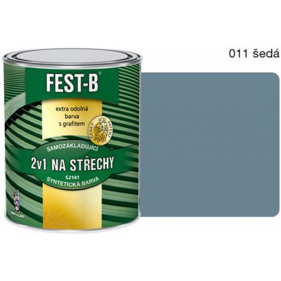 Barvy A Laky Hostivař FEST-B S2141, antikorozní nátěr na železo 0111 šedý, 800 g – Zbozi.Blesk.cz
