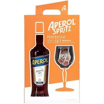 Aperol 11,0% 0,7 l (dárkové balení 1 sklenice)