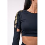 Nebbia Honey Bunny crop top s dlouhým rukávem 821 black – Zbozi.Blesk.cz