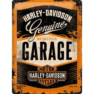 Postershop Plechová cedule: Harley-Davidson (Garage) - 40x30 cm – Zboží Mobilmania