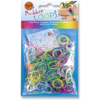 Gumičky Rubber Loops - 500 ks, mix transparentní