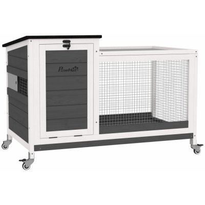 PawHut dřevěná králíkárna Lioni 920 x 520 x 670 mm – Zboží Dáma