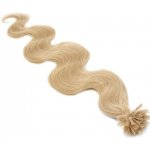 Vlnité 50cm 100% lidské vlasy pro metodu keratin 0,5g přírodní blond – Zboží Dáma
