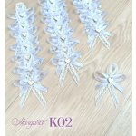 Krajkové svatební vývazky K02 (Silver) – Zboží Dáma