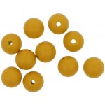 Natana silikonové korálky hořčicová 9 mm 10 ks – Zboží Dáma