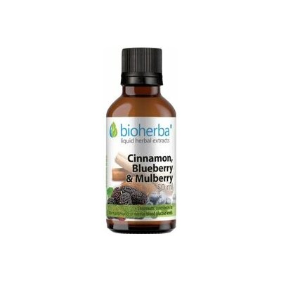 Bioherba Cejlónska škorica, čučoriedka & čierna moruša kvapky tinktúra 50 ml – Hledejceny.cz