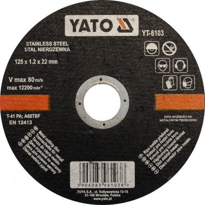 Yato Kotouč 125 x 22 x 1,2 mm YT-6103 – Zboží Dáma