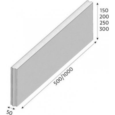 CS Beton Obrubník R 50 20 x 100 cm šedá 1 ks – Zbozi.Blesk.cz