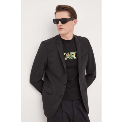Karl Lagerfeld Vlněná bunda černá – Zboží Mobilmania