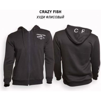Crazy Fish Fleece Рoodie Cotton Black – Zbozi.Blesk.cz