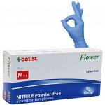 Batist Flower Nitrilové nepudrované modré 100 ks – HobbyKompas.cz