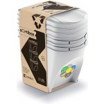 Prosperplast Sada 3 odpadkových košů SORTIBOX 3 x 25 l popelavá – Sleviste.cz