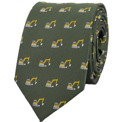 Bubibubi kravata s bagry šalvějově zelená – Zboží Dáma