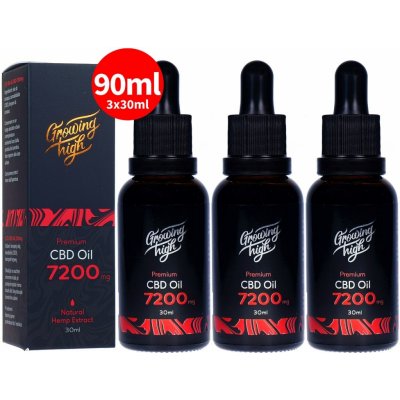 Growing High CBD olej 7200 mg 30 ml 3 ks