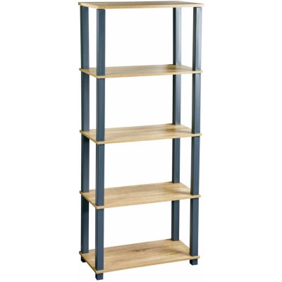 KESPER Regál policový Blue 5 polic, plast, MDF, 60 x 147 x 29 cm – Sleviste.cz