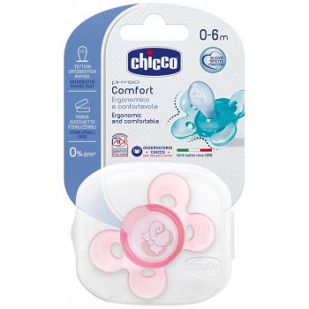 Chicco Physio silikon Comfort růžová Girl