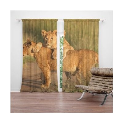 Sablio Závěs Lvíčata: 2ks 140x250cm – Hledejceny.cz