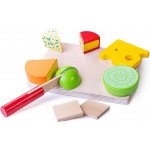 Bigjigs Toys set dřevěných potravin sýry na desce – Zboží Dáma