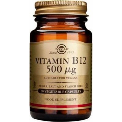 Solgar Vitamín B12, 500 mg 50 kapslí – Hledejceny.cz