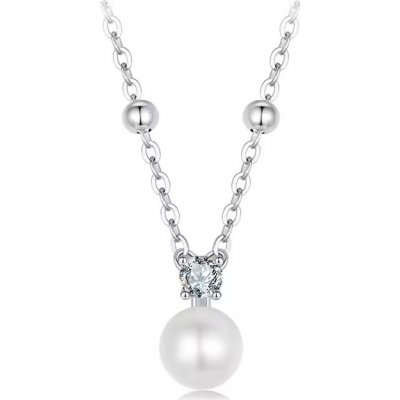 Grace Silver Jewellery Stříbrný náhrdelník s perlou NH-MSN042/140 Stříbrná – Hledejceny.cz