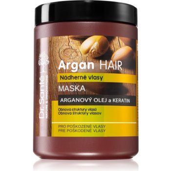 Dr. Santé Argan krémová maska pro poškozené vlasy Argan Oil and Keratin, Intensive Care, Tree-Step Regeneration 1000 ml