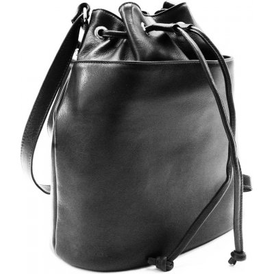 Černá dámská kožená kabelka /vak 219-8112-60 – Zboží Mobilmania