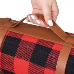 SPRINGOS Pikniková deka RETRO 200 x 150 cm červeno-černá – Zboží Mobilmania