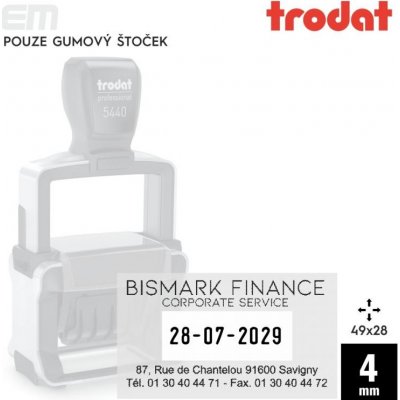 Trodat 5440 [ 49 x 28 mm pouze gumový štoček – Zboží Živě