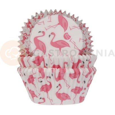 House of Marie Košíčky na cupcakeplameňáci HM5812 bílá růžová průměr 5 cm 50 ks – Hledejceny.cz