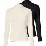 Esmara dámské triko s dlouhými rukávy 2 kusy černá/bílá – Sleviste.cz