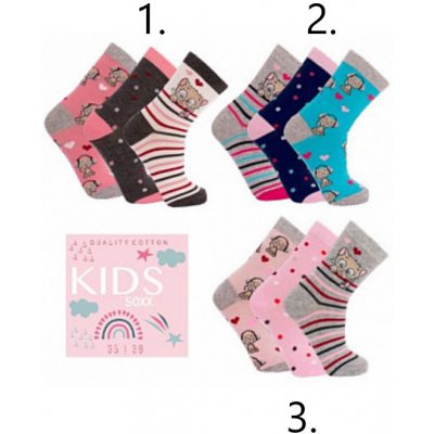 Fuski Ponožky sada 3ks - Kids 54294 Varianta: 31-34 vzor 2