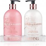 Baylis & Harding Růžová magnólie a Hruškový květ tekuté mýdlo 500 ml + mléko na ruce 500 ml dárková sada – Zboží Mobilmania