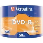 Verbatim DVD-R 4,7GB 16x, Advanced AZO, cakebox, 50ks (43548) – Zbozi.Blesk.cz