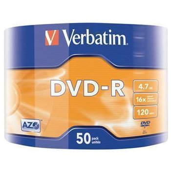 Verbatim DVD-R 4,7GB 16x, Advanced AZO, cakebox, 50ks (43548)