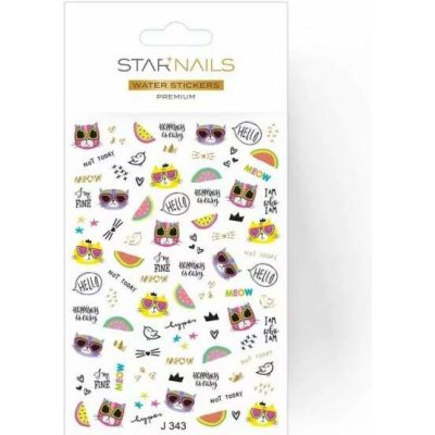 Starnails 2D vodolepky/obtisky PREMIUM J343 – Zboží Mobilmania