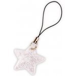 Přívěsek na klíče reflexní taháček hvězdička bílá – Hledejceny.cz