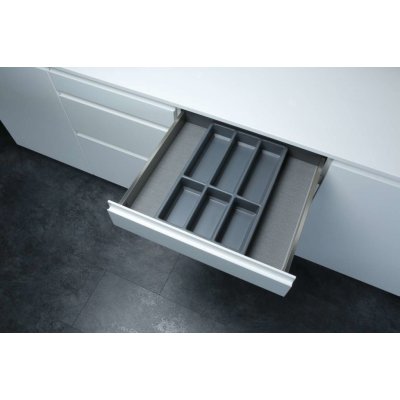 AGOFORM Příborník SEPARADO do zásuvky hloubky 500 mm čedičově šedá VPP Pro vnější šířku skříňky: od 400 mm, Příborník vhodný k: uložení příborů – Sleviste.cz