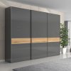 Šatní skříň Alpi Home ONYX PK281/ON antracit lesk/ořech pacific lesk 272 cm