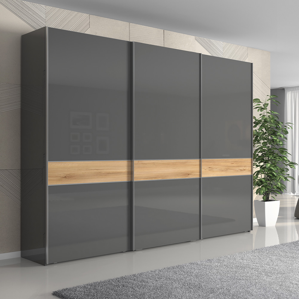 Alpi Home ONYX PK281/ON antracit lesk/ořech pacific lesk 272 cm