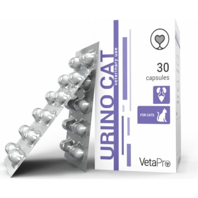 Vetapro Urino Cat pro zdravou funkci močového měchýře 30 kapslí – Hledejceny.cz