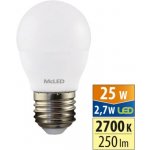McLED LED žárovka E27 G45 2,7W 25W teplá bílá 2700K – Zboží Živě