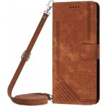 VSECHNONAMOBIL 70152 STRIPE Peněženkové s řemínkem Xiaomi Redmi Note 13 Pro+ 5G hnědé – Zboží Živě