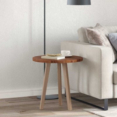 Omaxi 788634 Deska stolu Tmavě hnědá 50 x 2,5 cm (kruh) Pevné dubové dřevo – Zboží Dáma