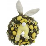 Velikonoční věnec se zajícem P2232 - dia 34 × 8 cm – Zbozi.Blesk.cz