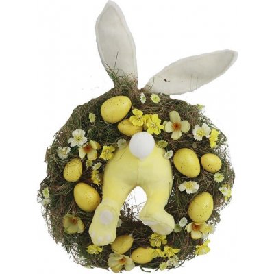 Velikonoční věnec se zajícem P2232 - dia 34 × 8 cm – Zbozi.Blesk.cz