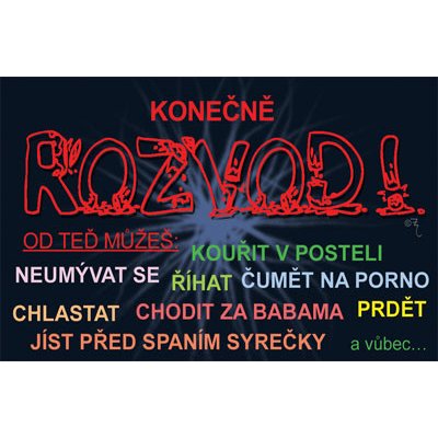 Průkaz Konečně rozvod – Zboží Mobilmania