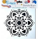 Creatissimo plastová šablona Design Set mandal 16 ks 15x15 cm – Zboží Dáma
