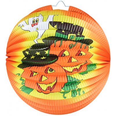 Lampion koule Halloween oranžový 25 cm – Zbozi.Blesk.cz