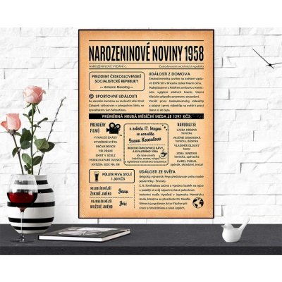 Narozeninové noviny 1958 - elektronické, jednostranné – Hledejceny.cz