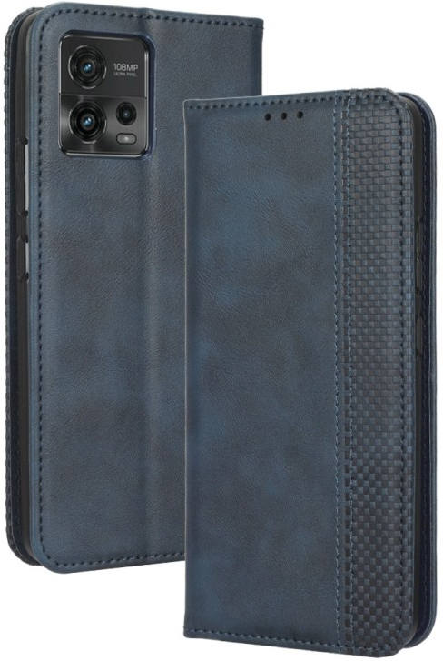 Pouzdro PROTEMIO 56054 BUSINESS Peněženkový kryt pro Motorola Moto G72 modrý